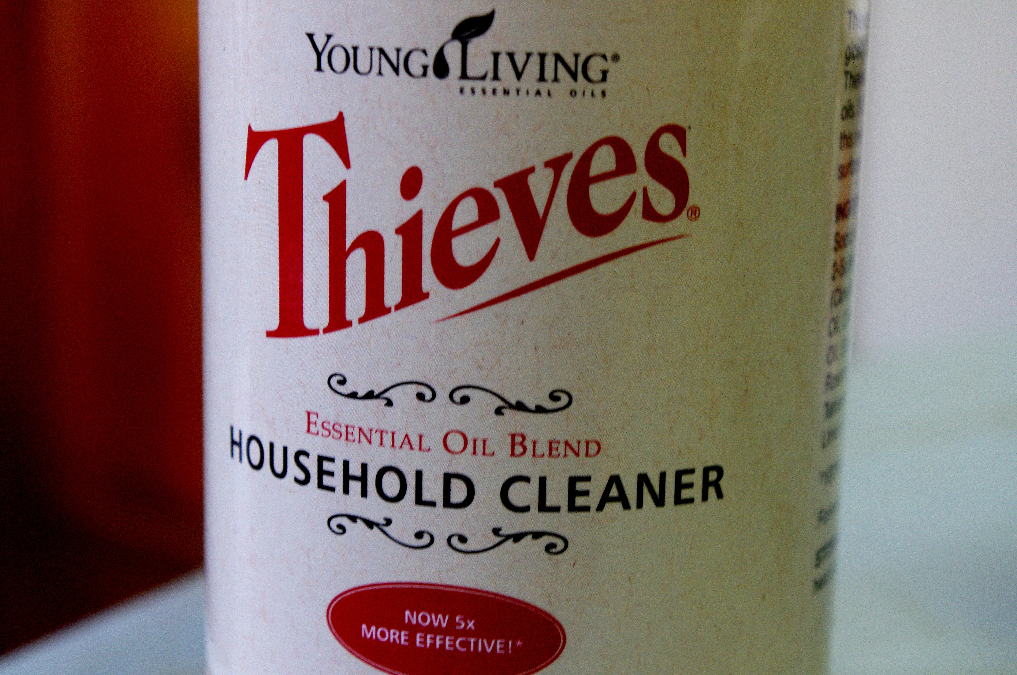 Bottle of Young Living Thieves cleaner