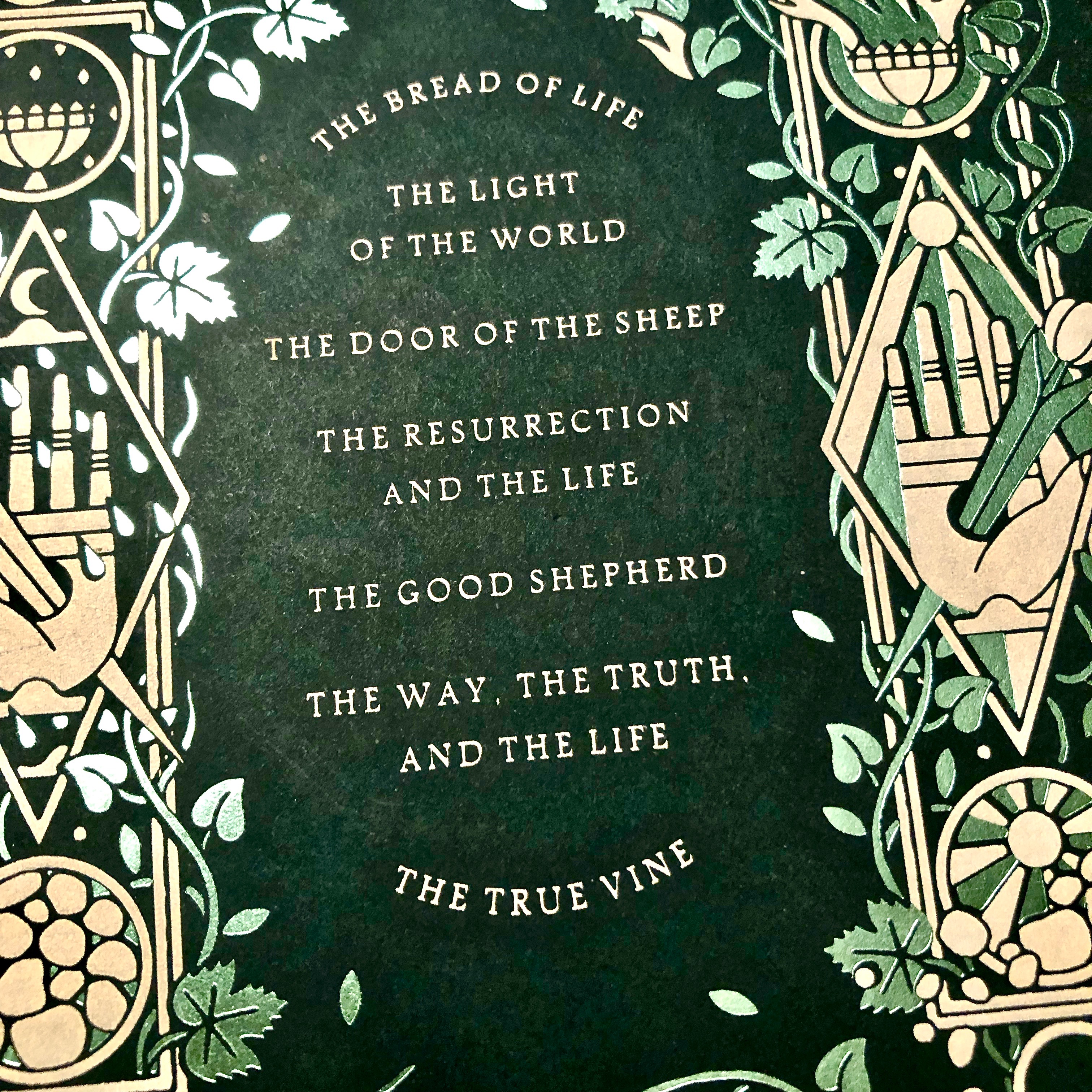 Close up of the back of the Joshua Noom artist cover of the ESV Student Study Bible
